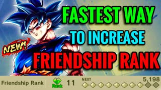 How To Increase Your Friendship Rank The Fastest Way Updated DB Legends [upl. by Jewel]