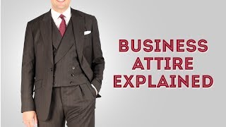 Business Attire Dress Code For Professional Men [upl. by Atiner]