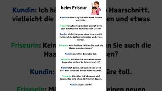 Beim Friseur Deutsch lernen mit dialogen Deutsch sprechen und hören a2 b1 german conversation [upl. by Yornoc253]