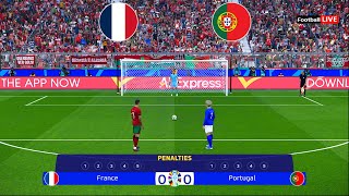 France vs Portugal  Penalty Shootout  UEFA Euro 2024  Ronaldo vs Mbappe  eFootball PES Gameplay [upl. by Georgine110]