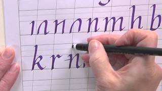 Calligraphy for Beginners  How to Write a Lower Case Italic Alphabet wJoanne Fink [upl. by Lesser]