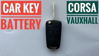 Vauxhall Corsa key fob battery replacement how to change replace remote keyless Batterie la batterie [upl. by Elijah771]