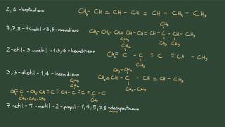 16 Formulación orgánica ejercicios de formulación de los alquenos  radicales de los alquenos [upl. by Lavud]