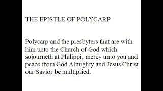 The Epistle of Polycarp to the Philippians [upl. by Latricia]