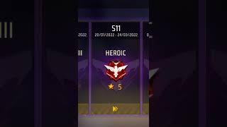 I have achive heroic on season 6 😱 I am season 2 player please sport me ☺️ shorts freefire viral [upl. by Straus]