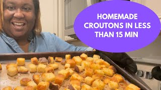 HOMEMADE SOURDOUGH CROUTONS in Less than 15 MINUTES [upl. by Ul]