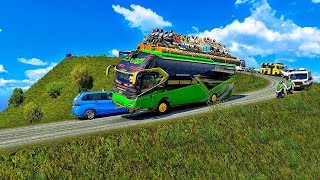 Worlds Driving Challenges on Deadliest Roads  Euro Truck Simulator 2 3 [upl. by Atiral889]