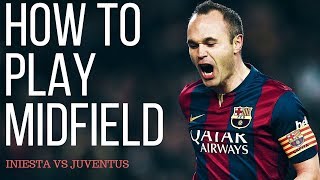 How To Play Center Midfielder In Football  Andres Iniesta Analysis VS Juventus [upl. by Tammany]