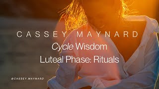 Luteal Phase Rituals to support your body [upl. by Hutner]