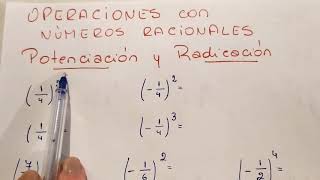 Potenciación y Radicación de números racionales [upl. by Lipinski]