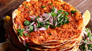 EVDE EN ASAN VE COX LEZZETLI LAHMACUN RESEPTI 5 DEQIQEDE HAZIR 😮😍 lahmacun [upl. by Pollock]