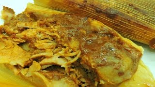 Tamales de lomo con mole de pasilla Tamales tapatios 49 RecetasdeLuzMa [upl. by Kciredes]