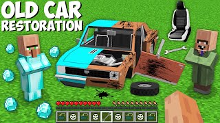 Why did I RESTORE THIS OLD CAR AND UPGRADE IT INTO DIAMOND CAR in Minecraft  NEW SUPER CAR [upl. by Ihcas]