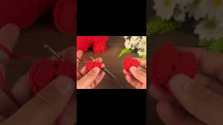 How to Crochet heart for keychain shortsvideo crochet kniting tutorial [upl. by Peer]