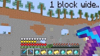 Minecraft UHC but the world is 1 block wide [upl. by Lopes]