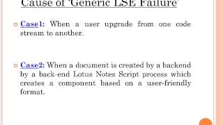 How TO FIX ‘GENERIC LSE FAILURE’ IN IBM LOTUS notes1 [upl. by Krys202]