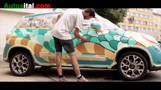 Une Fiat 500L streetart en Autriche  Autosital [upl. by Kassab]