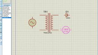 Retificador de meia onda com filtro capacitivo  PROTEUS [upl. by Tikna]