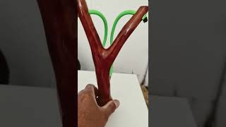 Home made sling shot made from ironbark tree woodworking offgrid slingshot [upl. by Boggs]