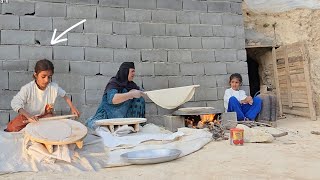 Bakery near the cave the pure skill of grandmother and two orphans in baking local bread [upl. by Aenehs]