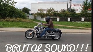 2004 Harley Davidson Vrod with Screaming Eagle exhaust brutal sound [upl. by Anoel100]