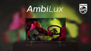 Philips AmbiLux TV Demo of Ambilight Projection halo in Extreme Mode 37m around TV [upl. by Turtle]