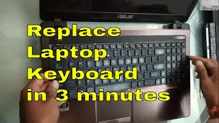 HOW TO REPLACE LAPTOP KEYBOARD  ASUS LAPTOP KEYBOARD REPLACEMENT GUIDE  GEEKY ABHINAV [upl. by Ahcmis]