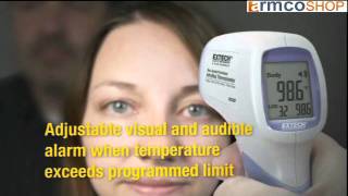 How to use the NonContact Forehead InfraRed Thermometer IR200 by Extech [upl. by Novah]