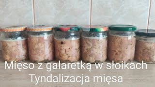 Mięso z galaretką w słoikach Tyndalizacja mięsa [upl. by Eirot576]