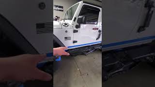 Jeep Wrangler JK DIY Herculiner Rocker panel guards amp wheel well protection Part 1 of 2 [upl. by Dennet]