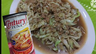 Pinoy recipe healthy amp budget friendly ginisang repolyo sa tuna delicious 👍 [upl. by Salazar]