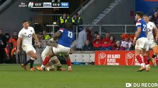 Lawes hit on Bastareaud — 2019 Six Nations [upl. by Ibrahim]