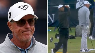 Phil Mickelson refuses to sit and chat with Tiger Woods after comment at The Open [upl. by Ayyidas]