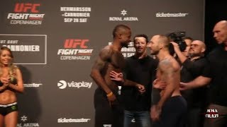 UFC Fight Night Copenhagen Marc Diakiese vs Lando Vannata weigh in face off [upl. by Irik806]