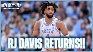 What Does RJ Daviss Return Mean For UNC Basketball [upl. by Yantruoc]