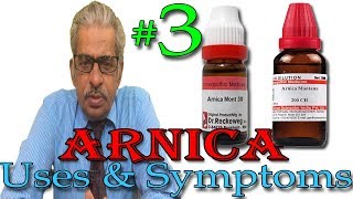 Arnica in Hindi Part 3  Uses amp Symptoms in Homeopathy by Dr P S Tiwari [upl. by Portugal]