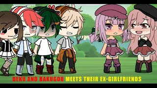 Deku and Bakugou meets their ExGirlfriendsGacha LifeMhaFtC TwinsStacy and Mha [upl. by Eittod]