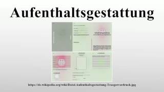 Aufenthaltsgestattung [upl. by Lynde]