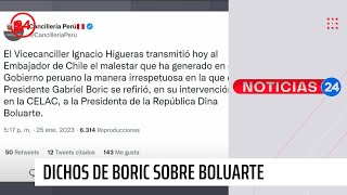 Cancillería peruana manifiesta malestar por dichos de Boric en la CELAC  24 Horas TVN Chile [upl. by Nonnel]