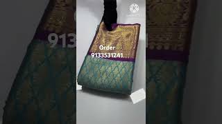 kanjivaram soft silk pattu sareeskanchi borderfestive saree collectionsfestiveseasonsviral👈🤝 [upl. by Enajyram]