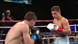 Heavy Body shots by Golovkin knockout Macklin  Highlight [upl. by Akeihsat]