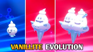 How To Evolve Vanillite Into Vanillish And Vanilluxe In Pokemon Sword amp Shield  Galar Pokedex [upl. by Leasim940]