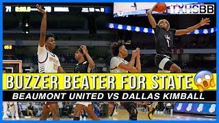 Buzzer Beater For State 🚨Beaumont United vs Dallas Kimball [upl. by Lsiel]