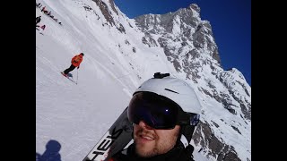 Skiing from Plateau Rosa 3480 m to Valtournenche 1520 m  Aosta Valley Italy [upl. by Aynodal]