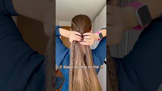 Simple Hairstyle for Fall❤️ [upl. by Ibib]