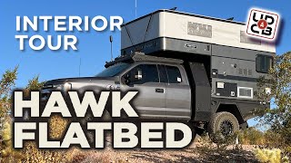 Four Wheel Campers  Hawk Flatbed  Interior Tour [upl. by Atsirhc]