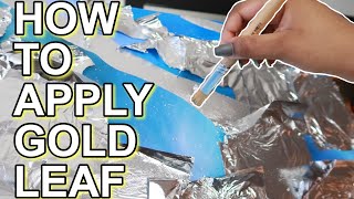 HOW TO APPLY GOLD LEAF TO CANVAS  TUTORIAL [upl. by Llessur570]