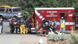 China Wall Cliff Jump at Lake Natoma in Folsom CA Ends With Water Rescue 882010 [upl. by Odidnac996]