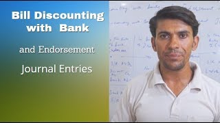 Bill Discounting with Bank and Endorsement Journal Entries [upl. by Ydurt]