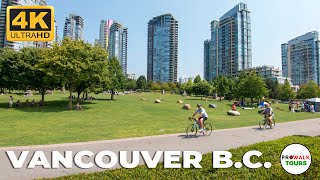 Vancouver BC City Walking Tour in 4K  125 Miles20Km [upl. by Ikik]